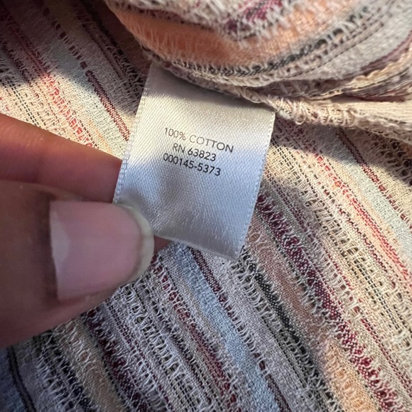 Christopher & Banks Striped Tunic Shirt Women's Size S V-Neck 3/4 Sleeve - Picture 7 of 8